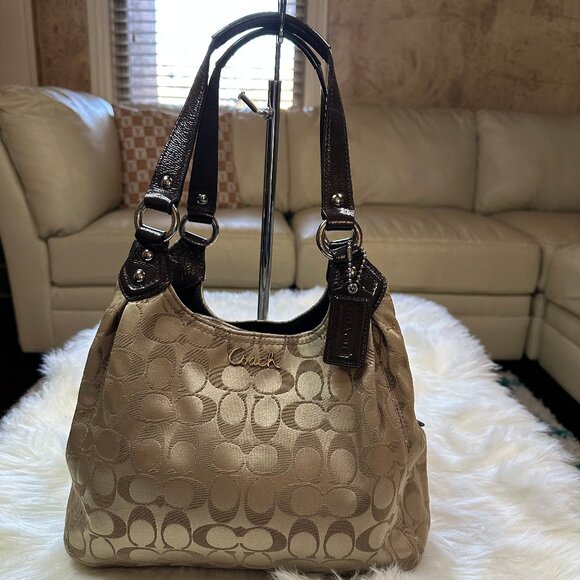 Coach Signature Monogram Ashley Madison Shoulder Bag - Picture 2 of 12